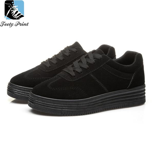 Feminino Black Tennis Shoes For Women | Feety Print