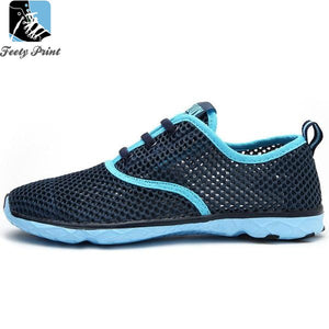 Blue Casual Breathable Shoes For Men | Feety Print