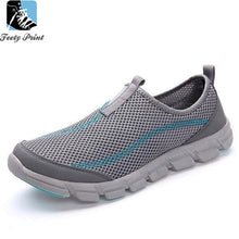 Grey Casual Mesh Shoes For Men | Feety Print